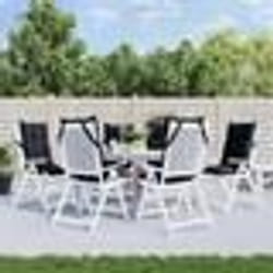 vidaXL Coussins de chaise à dossier haut lot de 6 noir tissu oxford