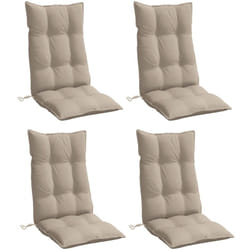 Vidaxl - Coussins de chaise à dossier haut lot de 4 taupe tissu oxford