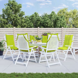 Coussins De Chaise À Dossier Haut Lot De 6 Vert Vif
