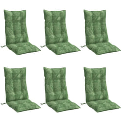 Coussins De Chaise À Dossier Haut Lot De 6 Modèle De Feuille