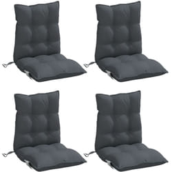 Vidaxl - Coussins de chaise à dossier bas lot de 4 anthracite