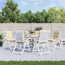 Vidaxl - Coussins de chaise à dossier bas lot de 6 beige tissu oxford