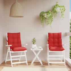 vidaXL Rouge - Coussins de chaise