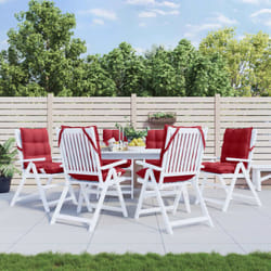 Coussins De Chaise À Dossier Bas Lot De 6 Rouge Bordeaux