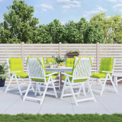 vidaXL Coussins dossier bas - Lot de 6 vert vif
