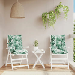 vidaxl Coussins de Chaise à Dossier Bas (2 pcs)