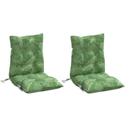 Coussins de chaise à dossier bas lot de 2 modèle de feuille Vidaxl