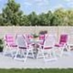 vidaXL Coussins de chaise à dossier bas lot de 6 rose tissu oxford