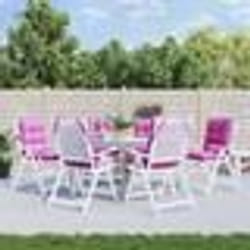 vidaXL Coussins de chaise à dossier bas lot de 6 rose tissu oxford