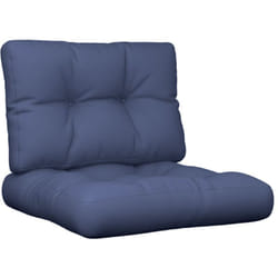 Vidaxl - Ensemble de coussins en palette bleu marine 60x40x12 cm tissu
