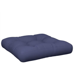 Coussin de palette bleu marine 60x61,5x10 cm tissu Vidaxl