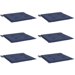 Coussins de palette lot de 6 bleu marine 50x50x4cm tissu oxford Vidaxl
