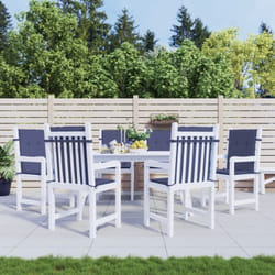 Vidaxl - Coussins de chaise à dossier bas lot de 6 bleu marine tissu