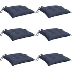 Coussins de chaise lot de 6 bleu marine 50x50x7 cm tissu oxford Vidaxl