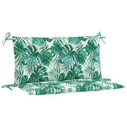 Coussins de banc de jardin lot de 2 motif de feuilles Vidaxl