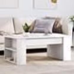 vidaXL Table basse blanc 102x55x42 cm bois d'ingénierie