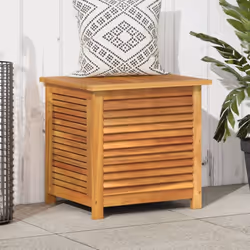 Cette boîte de rangement de jardin en bois offre suffisamment d'espace de rangement pour les coussins de meubles de jardin, l ...