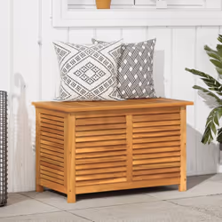 Description générale Cette boîte de rangement de jardin en bois est idéale pour organiser vos coussins de meubles de jardin,  ...