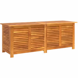 Cette boîte de rangement de jardin en bois offre suffisamment d'espace de rangement pour les coussins de meubles de jardin, l ...