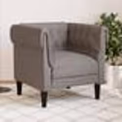 vidaXL Fauteuil Chesterfield taupe tissu