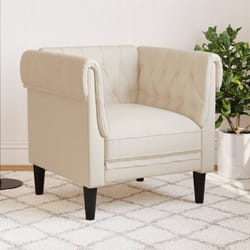 vidaXL Fauteuil Chesterfield lin