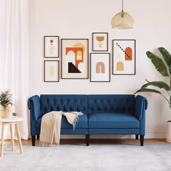 VidaXL 372553 canapé 2 siège(s) Bleu