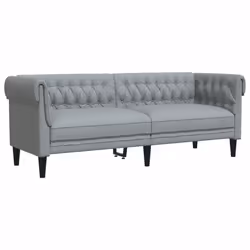 VidaXL 372556, Gris, 3 siège(s), mousse, Polyester, Polywood, Bois, 2015 mm, 745 mm