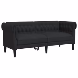 VidaXL 372558, Noir, 3 siège(s), mousse, Polyester, Polywood, Bois, 2015 mm, 745 mm