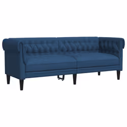 VidaXL 372562, Bleu, 3 siège(s), mousse, Polyester, Polywood, Bois, 2015 mm, 745 mm