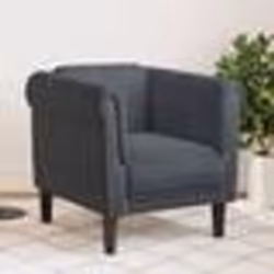 vidaXL Fauteuil gris foncé velours