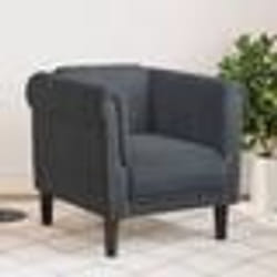 vidaXL Fauteuil gris foncé velours