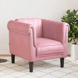 Fauteuil Rose Velours Vidaxl