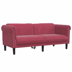 VidaXL 372579, Rouge, 2 siège(s), mousse, Polyester, Polywood, Bois, 1820 mm, 770 mm