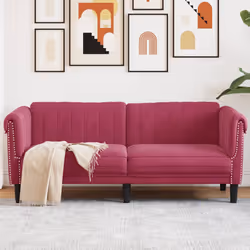 VidaXL 372579 canapé 2 siège(s) Rouge