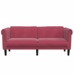 VidaXL 372579 canapé 2 siège(s) Rouge - Vue supplémentaire 4