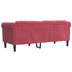VidaXL 372579 canapé 2 siège(s) Rouge - Vue supplémentaire 6