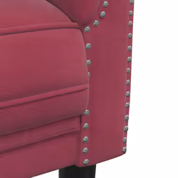 VidaXL 372579 canapé 2 siège(s) Rouge - Vue supplémentaire 7