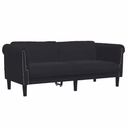 VidaXL 372580, Noir, 2 siège(s), mousse, Polyester, Polywood, Bois, 1820 mm, 770 mm