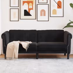 VidaXL 372580 canapé 2 siège(s) Noir