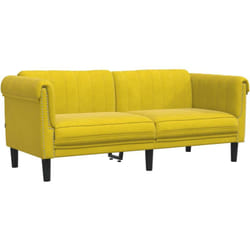 Vidaxl - Canapé à 2 places jaune velours