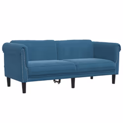 VidaXL 372583, Bleu, 2 siège(s), mousse, Polyester, Polywood, Bois, 1820 mm, 770 mm