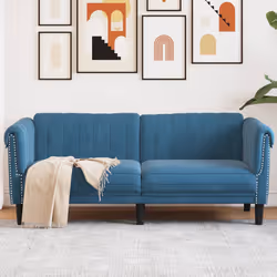 VidaXL 372583 canapé 2 siège(s) Bleu