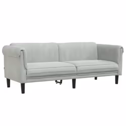 VidaXL 372585, Gris, 3 siège(s), mousse, Polyester, Polywood, Bois, 2030 mm, 770 mm