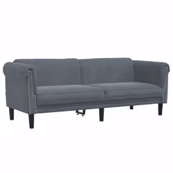 VidaXL 372586, Gris, 3 siège(s), mousse, Polyester, Polywood, Bois, 2030 mm, 770 mm