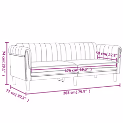 VidaXL 372587 canapé 3 siège(s) Vert - Vue supplémentaire 8
