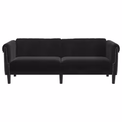 VidaXL 372590 canapé 3 siège(s) Noir - Vue supplémentaire 4