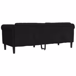 VidaXL 372590 canapé 3 siège(s) Noir - Vue supplémentaire 6