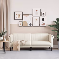 VidaXL 372592 canapé 3 siège(s) Crème