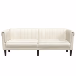 VidaXL 372592 canapé 3 siège(s) Crème - Vue supplémentaire 4