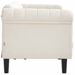VidaXL 372592 canapé 3 siège(s) Crème - Vue supplémentaire 5